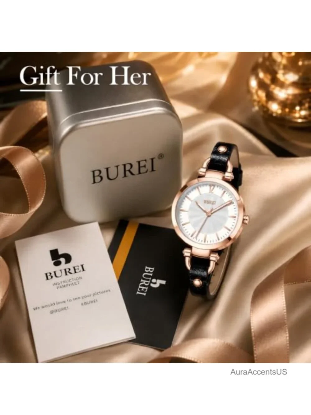 Women's Simple Leather Strap Watch Analog Quartz Small Thin Wristwatch